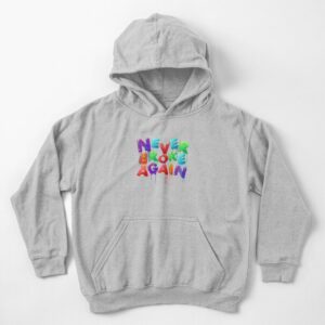 Never Broke Again Colorful Gray Hoodie