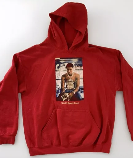 Youngboy -merch hoodie Red Sweatshirt Hood Pocket Soft